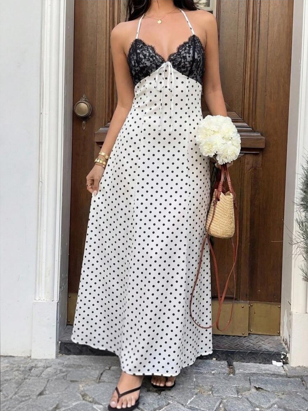 Jessica simpson polka dot lace dress